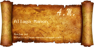 Allaga Manon névjegykártya